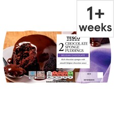 Tesco Chocolate Sponge Puddings 2 Pack 210g