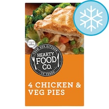 Hearty Food Co 4 Chicken & Vegetable Pies 484G