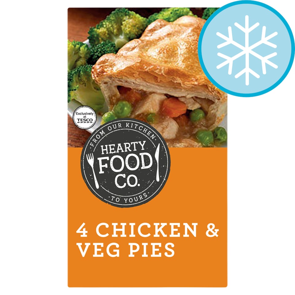 Hearty Food Co 4 Chicken & Vegetable Pies 484G