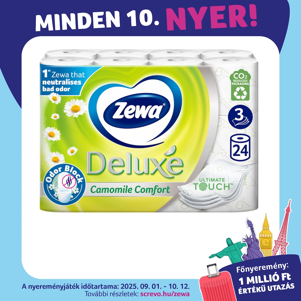 Zewa Deluxe Camomile Comfort toalettpapír 3 rétegű 24 tekercs 1. kép