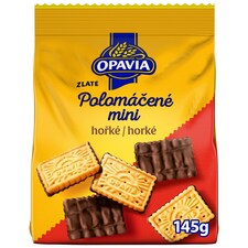 Opavia Zlaté Half-Dipped Mini Biscuits Dark 145 g
