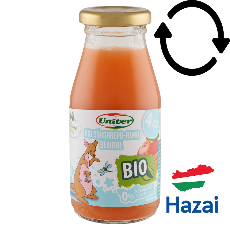 Univer Disney Baby bio sárgarépa-alma bébiital 4 hónapos kortól 200 ml