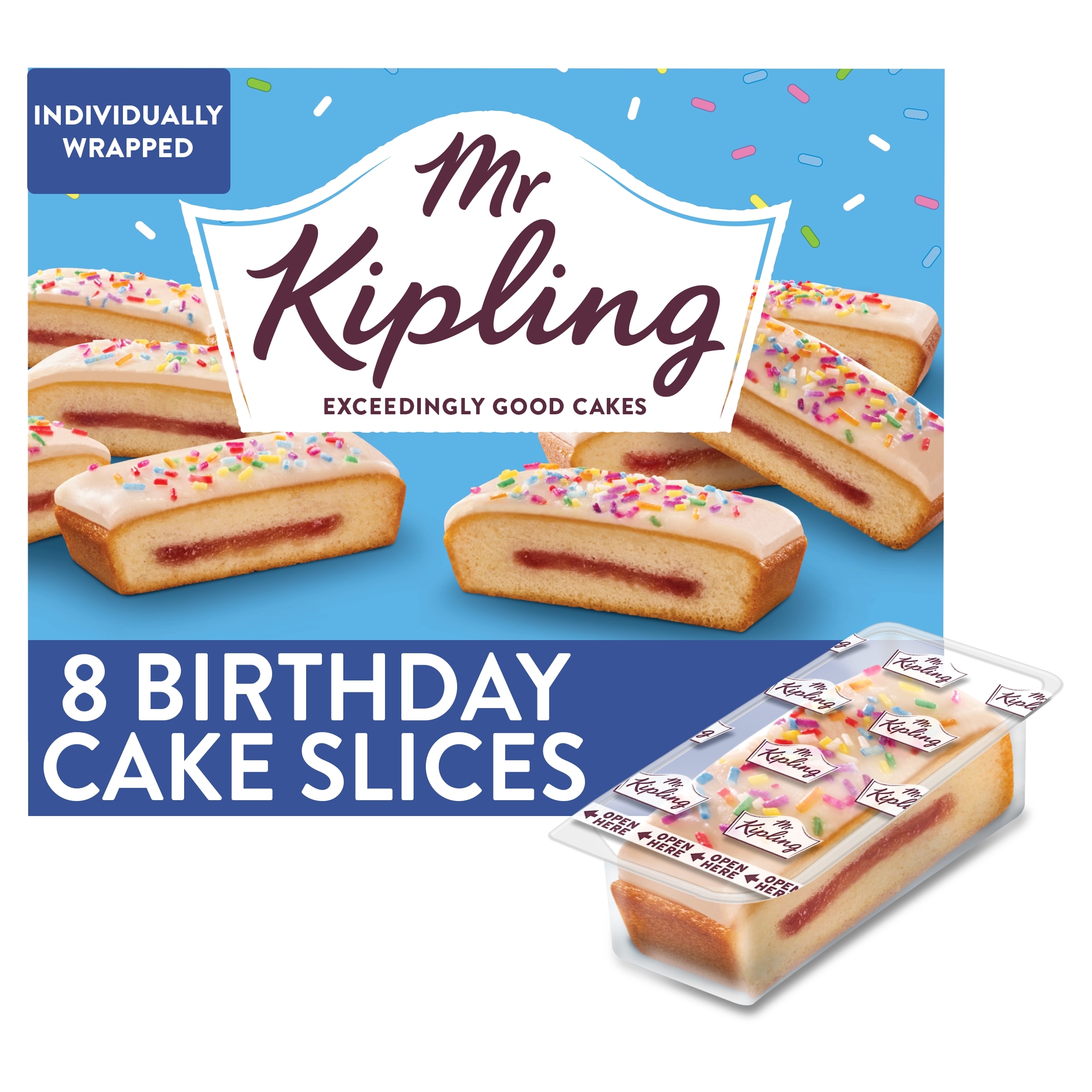 Mr Kipling 8 Birthday Cake Slices