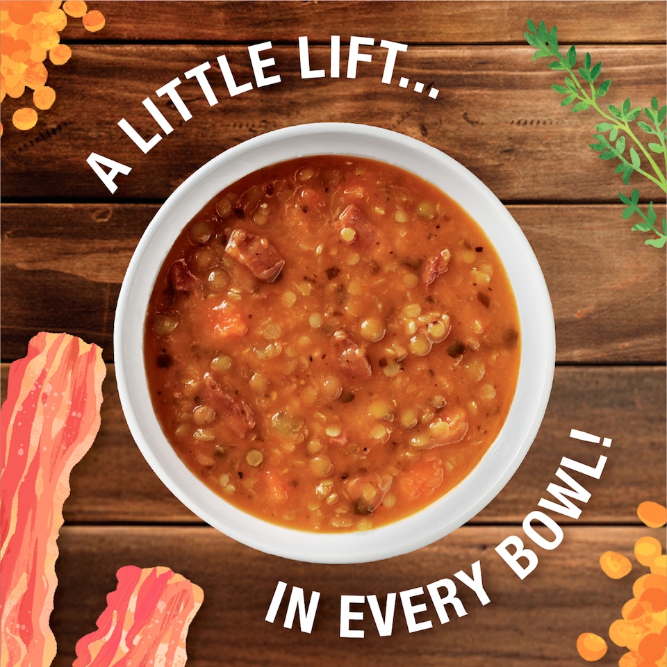 image 1 of New Covent Garden Lentil & Smoked Bacon Soup 560G
