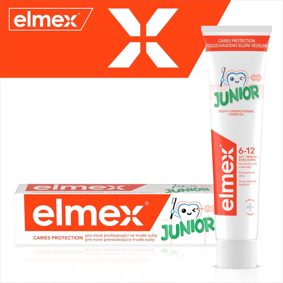 obrázok 1 z elmex® Junior detská zubná pasta pre deti od 6 do 12 rokov 75 ml