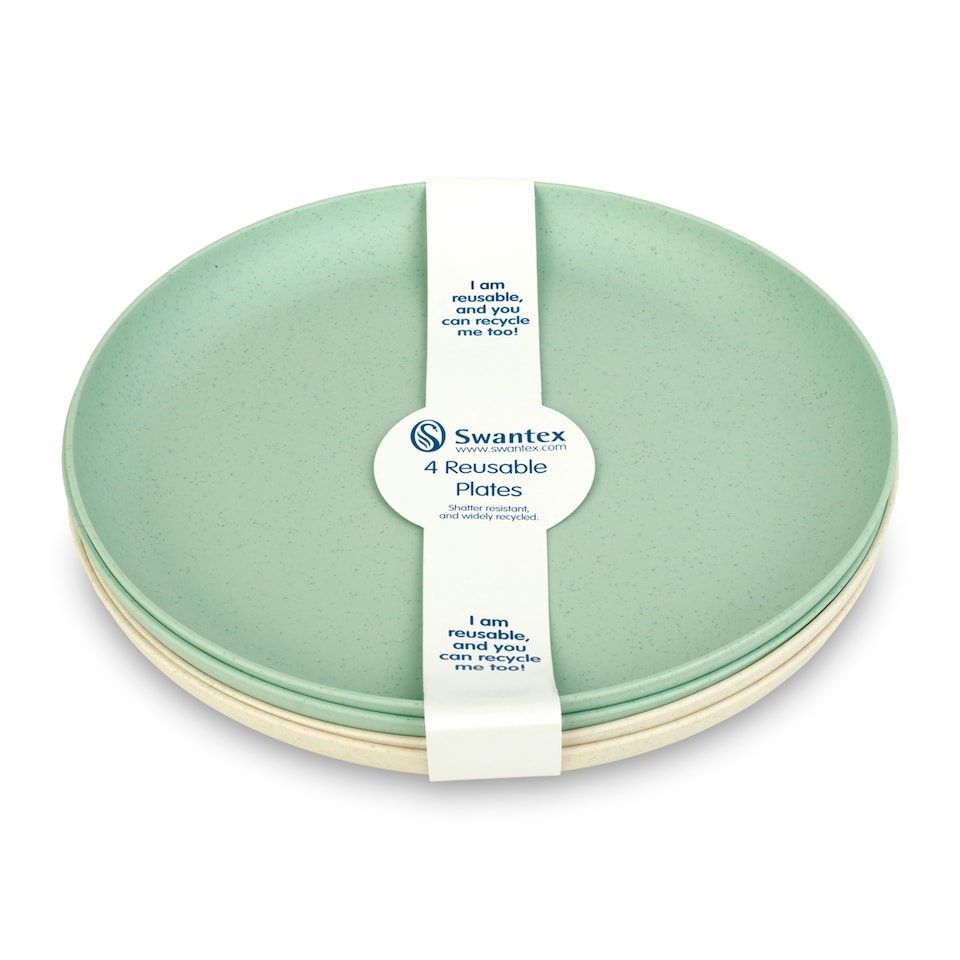 Swantex Reusable Plates Mixed Colours 4pk