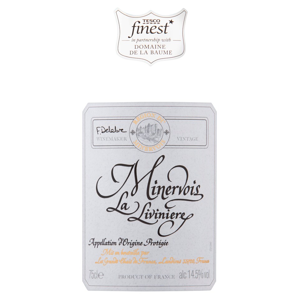 image 1 of Tesco Finest Minervois La Liviniere 75Cl