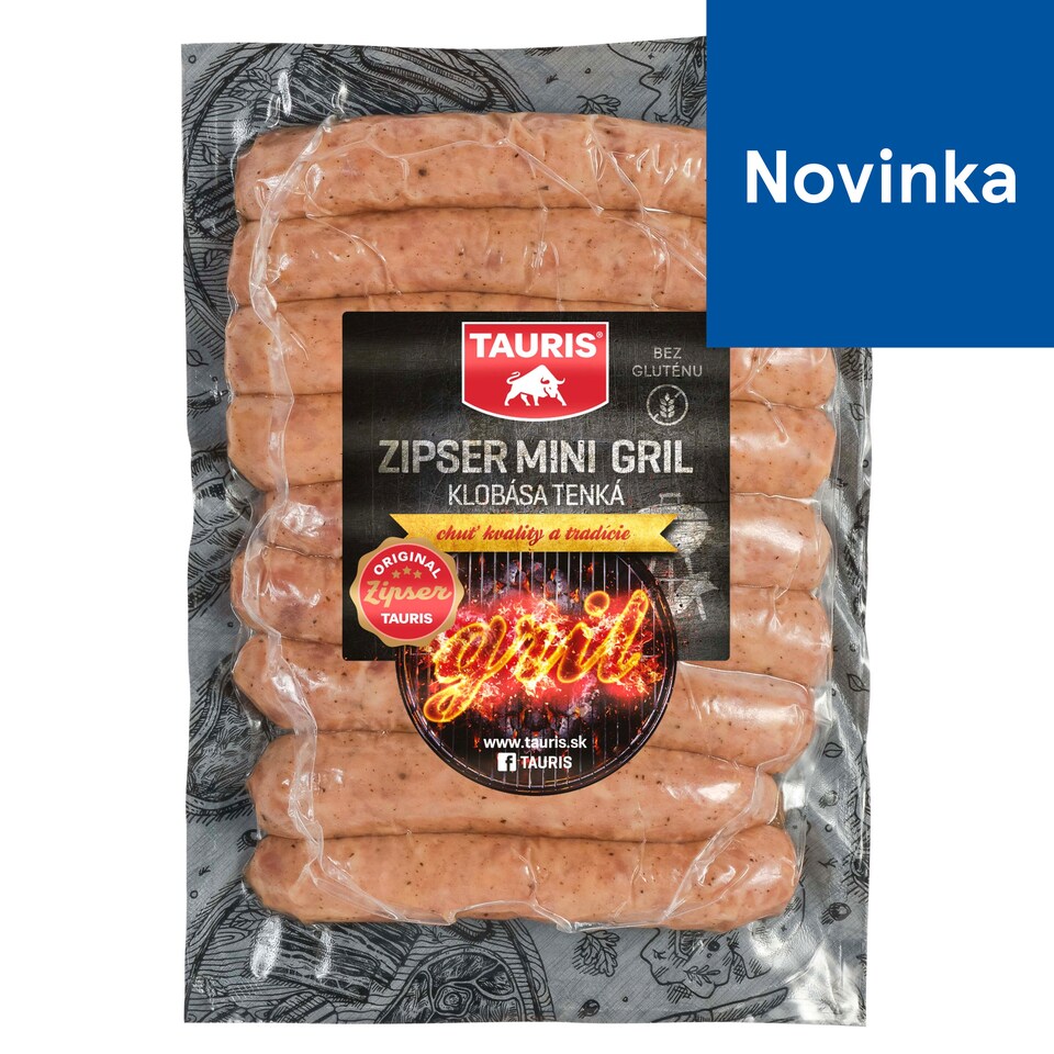 Tauris Mini zipser gril klobása tenká 220 g