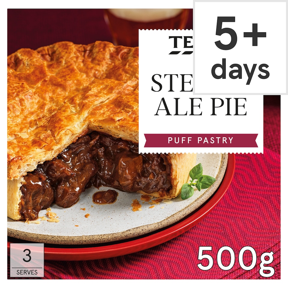 Tesco Steak & Ale Puff Pastry Pie 500G