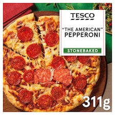 Tesco Stonebaked The American Pepperoni Pizza 311g