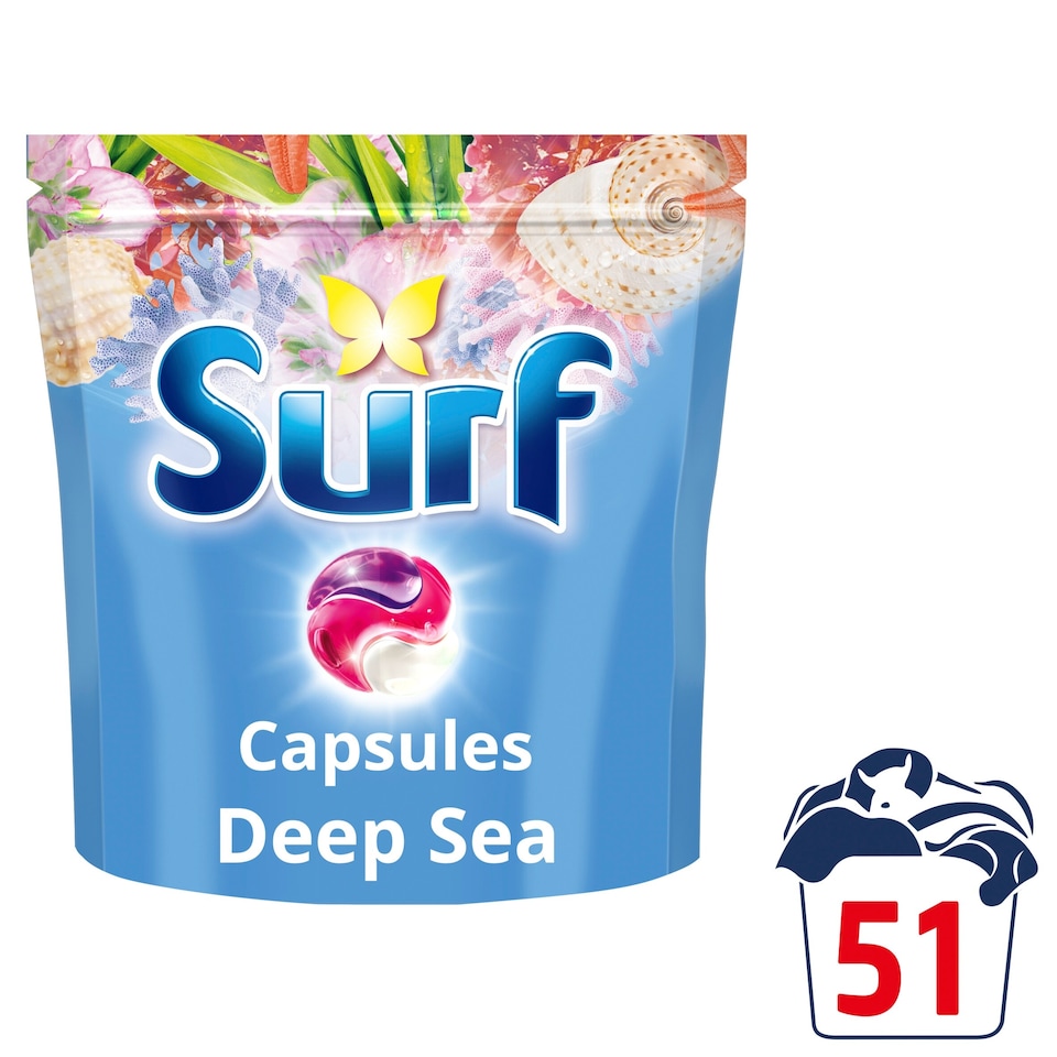 image 1 of Surf 3 in 1 Deep Sea Washing Capsules 51 Washes 882g