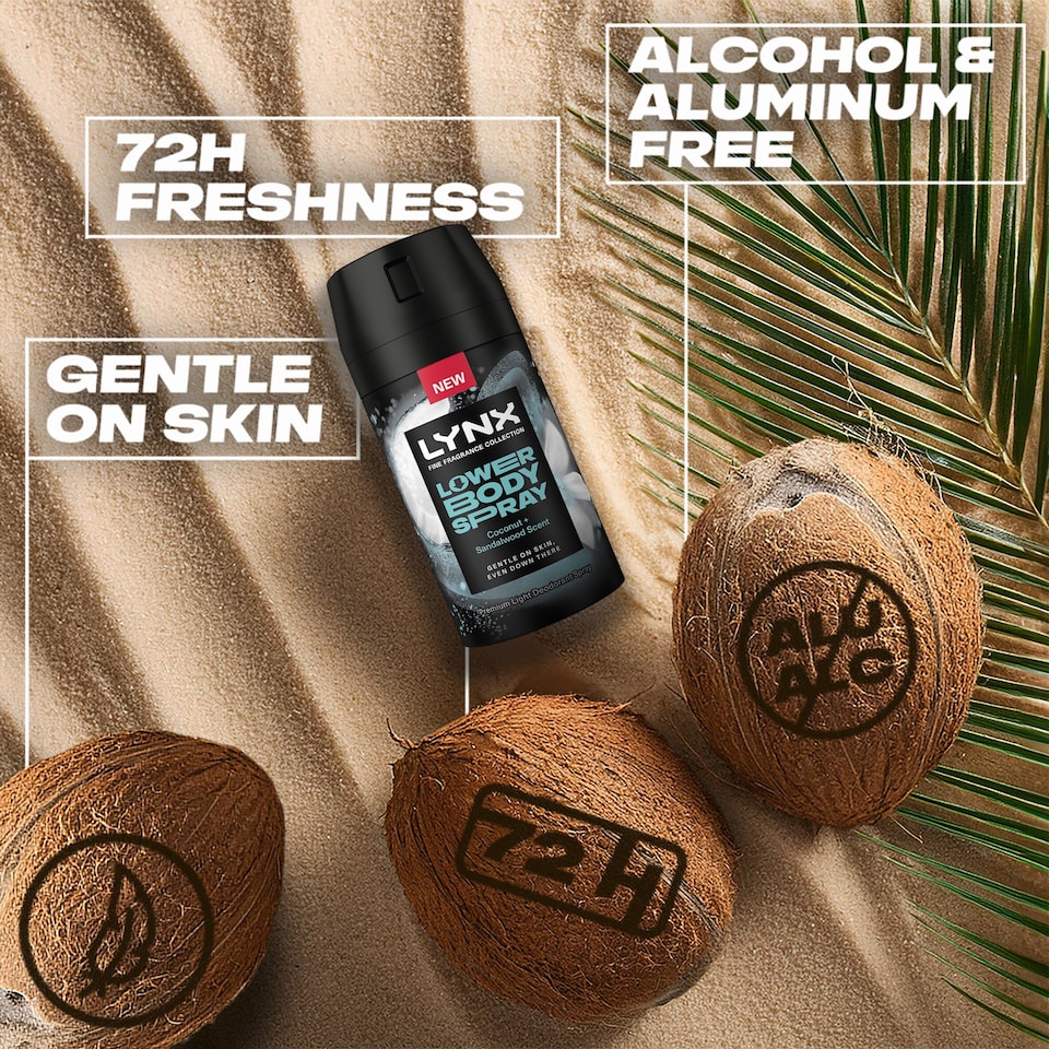 image 1 of Lynx Lower Body Spray Coconut & Sandalwood 100ml
