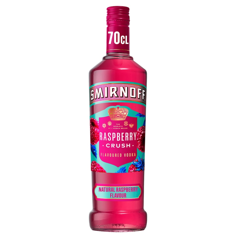 image 1 of Smirnoff Raspberry Crush Vodka Bottle 35% Vol 70cl