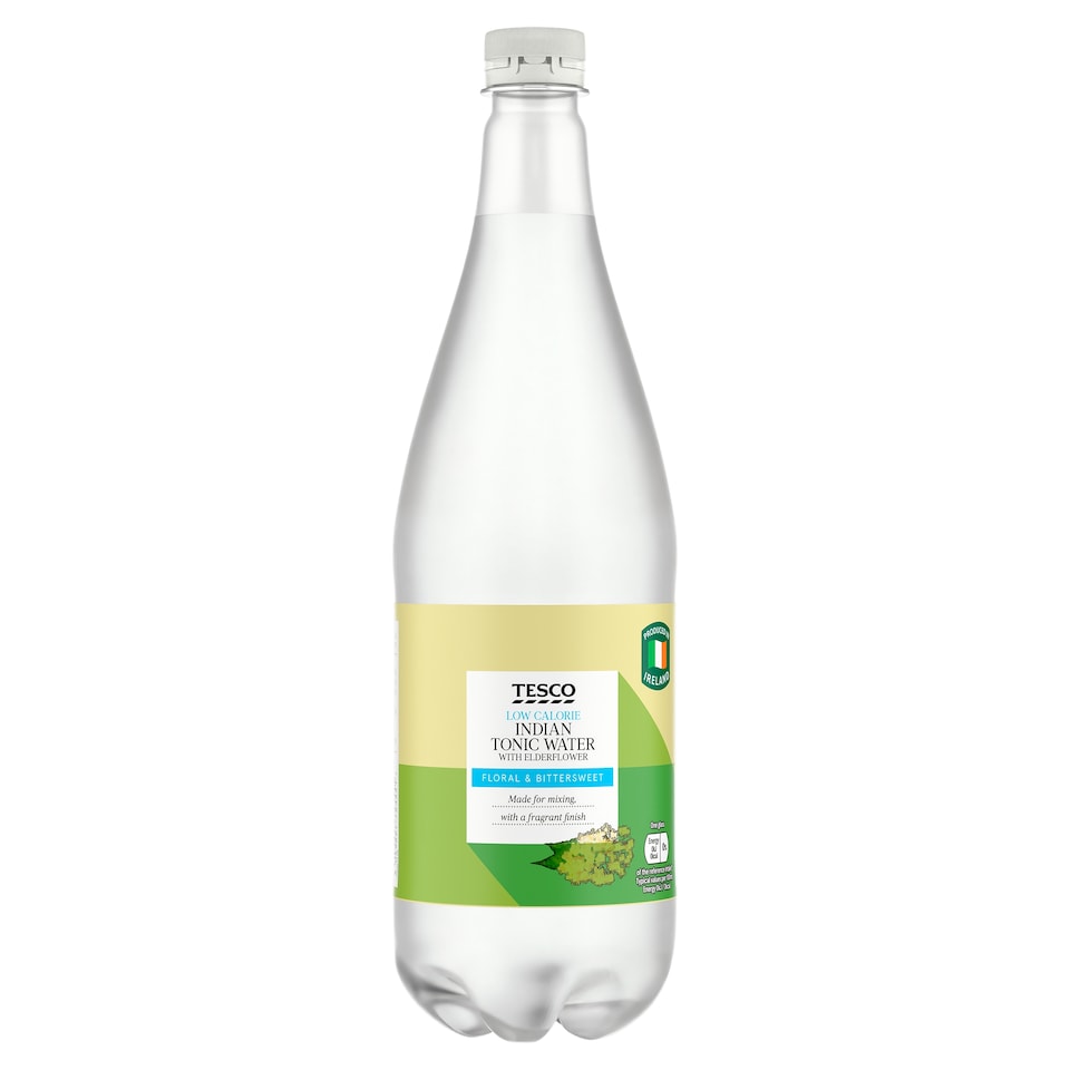 Tesco Low Calorie Indian Tonic Water With Elderflower 1L