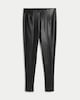 image 4 of F&F Faux Leather Skinny Trousers in Black