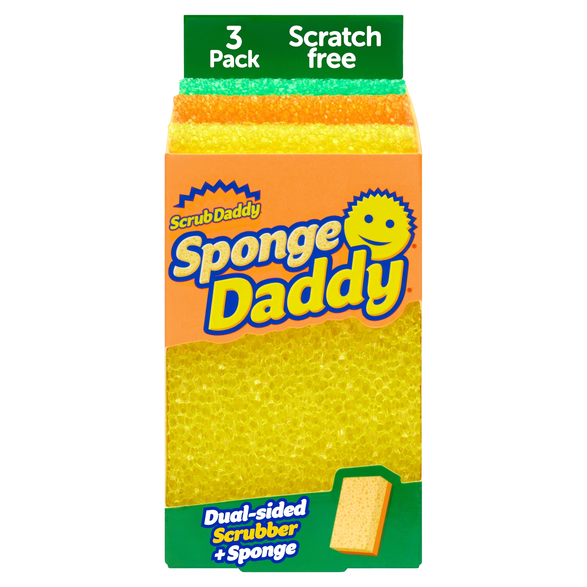 Scrub Daddy Sponge Dual sided Scrubber Sponge Daddy 3 pack