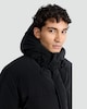 image 1 of F&F Longline Hooded Shower Resistant Puffer Coat in Black
