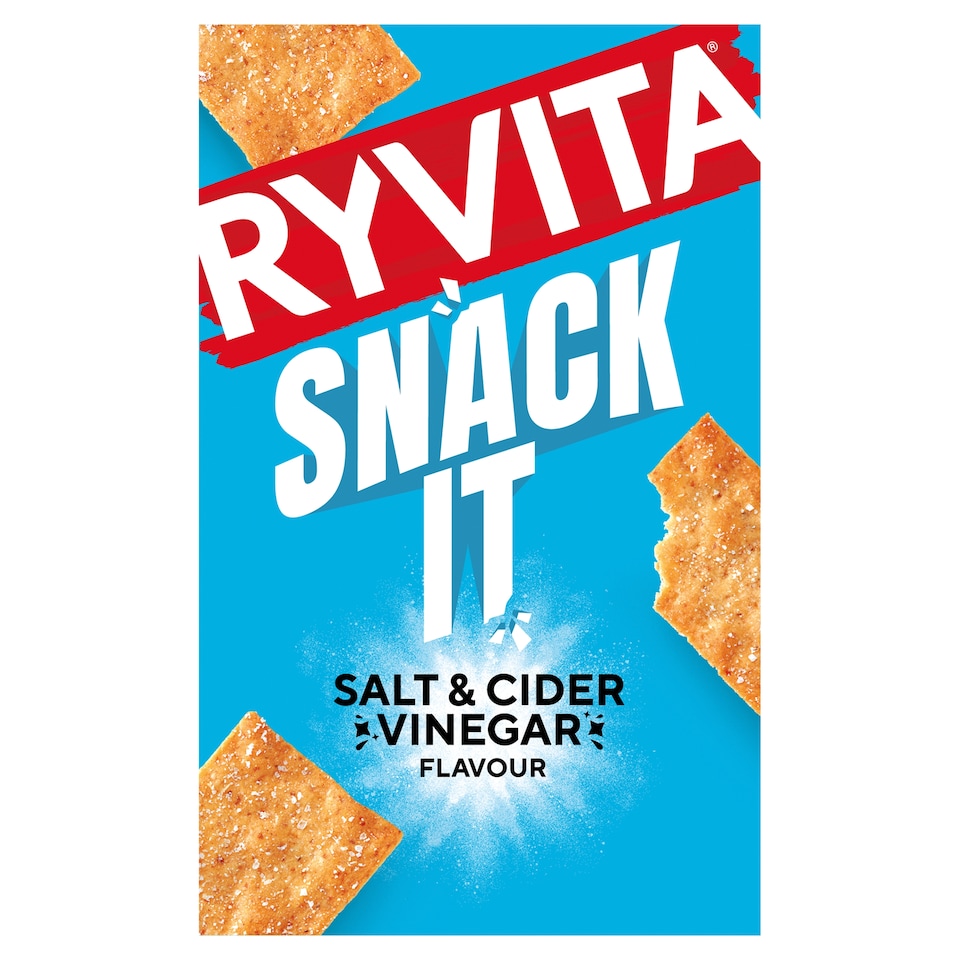 image 1 of Ryvita Thins Snack It Sea Salt & Cider Vinegar Flavour Flatbread Snacks 125g