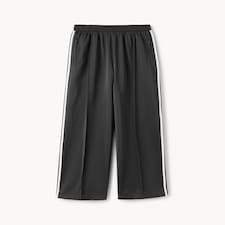 F&F Active AFTERCLASS Side Stripe Wide Leg Joggers in Chocolate