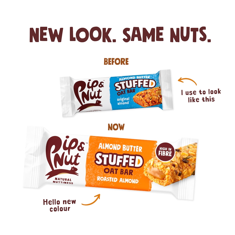 image 1 of Pip & Nut Almond Butter Stuffed Original Oat Bar 3 x 45g