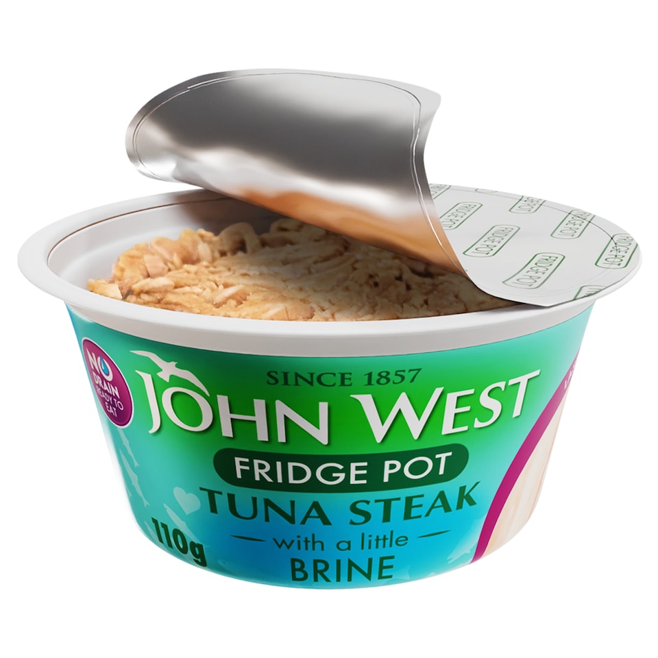 image 1 of John West No Drain Fridge Pot Tuna Steak with a Little Brine 110g