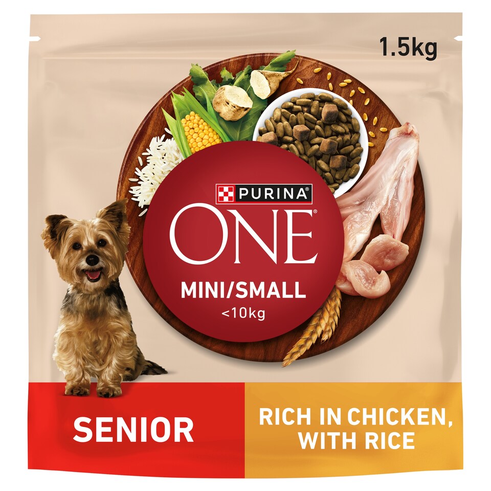 PURINA ONE MINI Dog Senior Chicken & Rice 1.5kg 