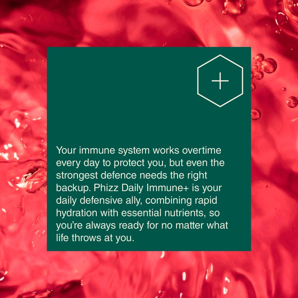 image 1 of Phizz Daily Immune+ Strawberry, Hydration, Electrolytes and Vitamins Effervescent 20 Tablets