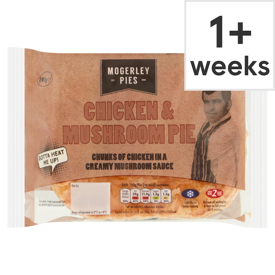 Mogerley Chicken And Mushroom Pie 190G