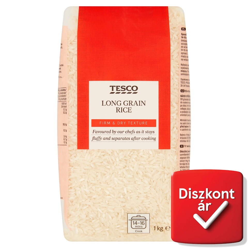 Tesco "A" minőségű, hosszú szemű rizs 1 kg