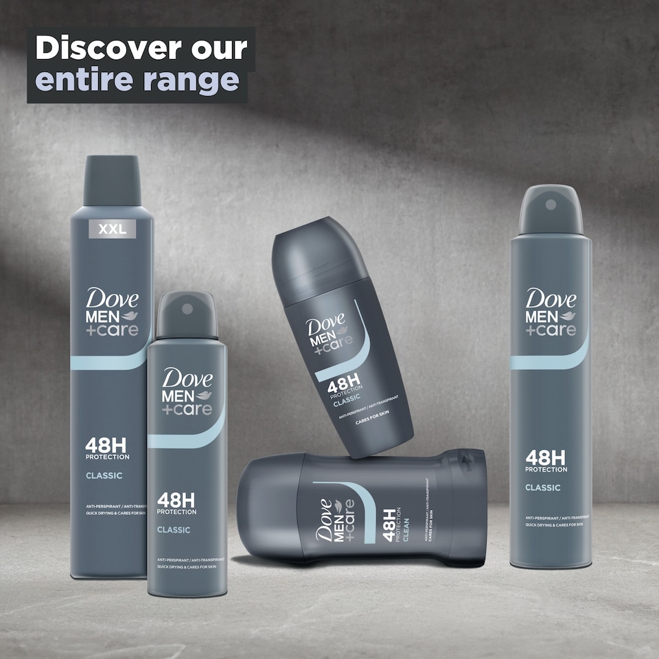 image 1 of Dove Men+Care Clean Comfort 48h Roll-On Antiperspirant Deodorant 50ml