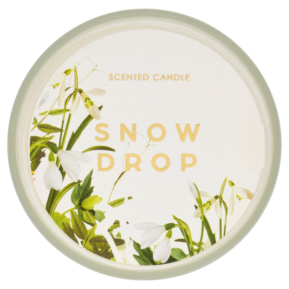 image 1 of F&F Home Floral Bouquet Large Candle Snowdrop 440g