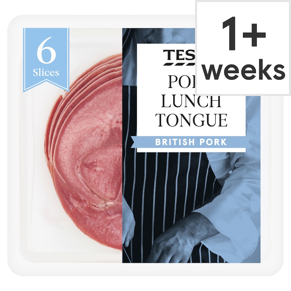 Tesco British Pork Lunch Tongue Slices 120g
