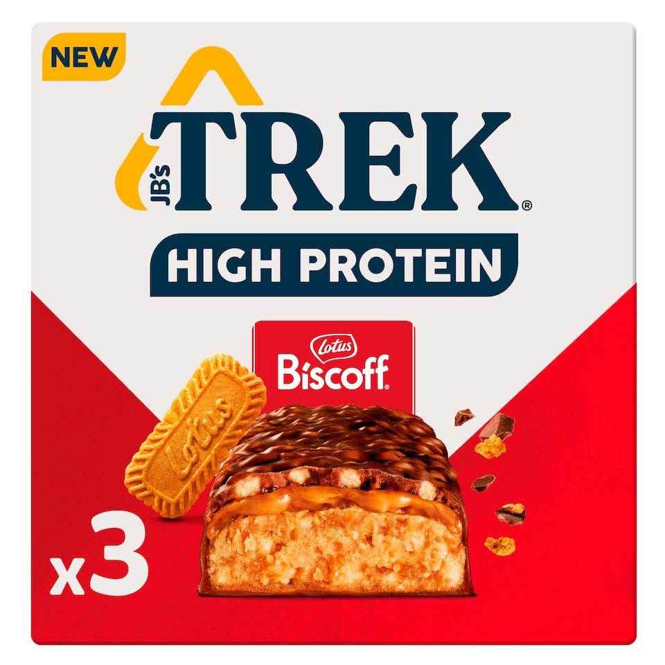 image 1 of Trek High Protein Lotus Biscoff 3X44g