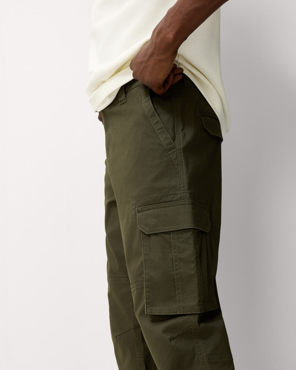 image 1 of F&F Cotton Rich Cargo Trousers in Khaki