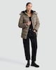 image 2 of F&F Faux Fur Trim Hooded Shower Resistant Puffer Coat in Khaki