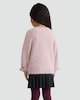 image 3 of F&F Girls Sparkle Velvet Bow Jumper in Pink