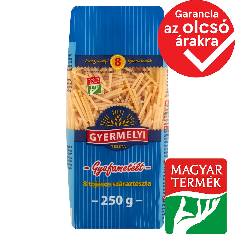 Gyermelyi gyufametélt 8 tojásos száraztészta 250 g