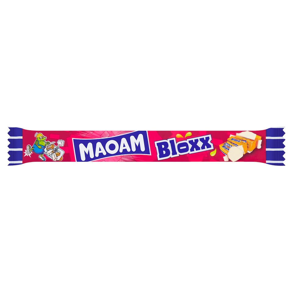 Obrázek 1 pro produkt Maoam Bloxx karamely s příchutěmi ovocnými a kolovou 5 x 22g (110g)