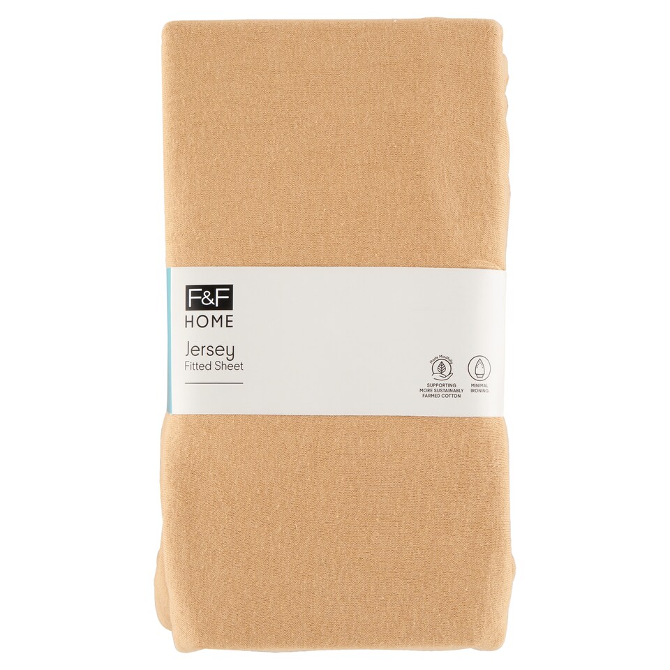 F&F Home Easy Care Mocha napínací prostěradlo 160 x 200 x 25 cm