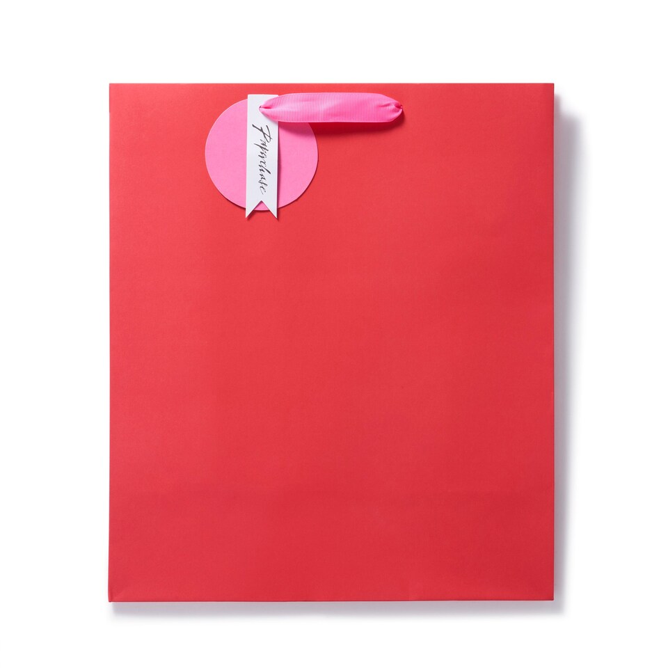 Paperchase Large Gift Bag - Red/Pink