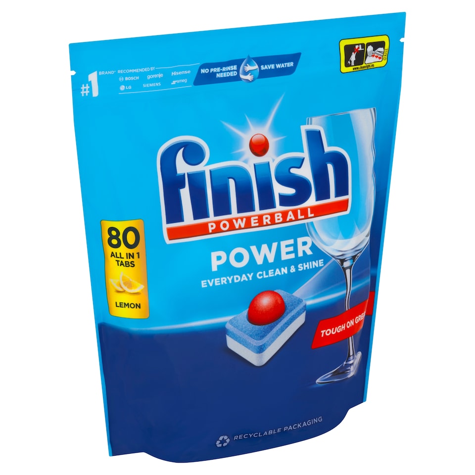 image 1 of Finish Powerball Power All in 1 Lemon tablety do myčky nádobí 80 ks 1,28kg