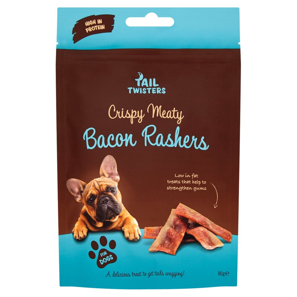Tail Twisters Meaty Bacon Rashers 80Gm