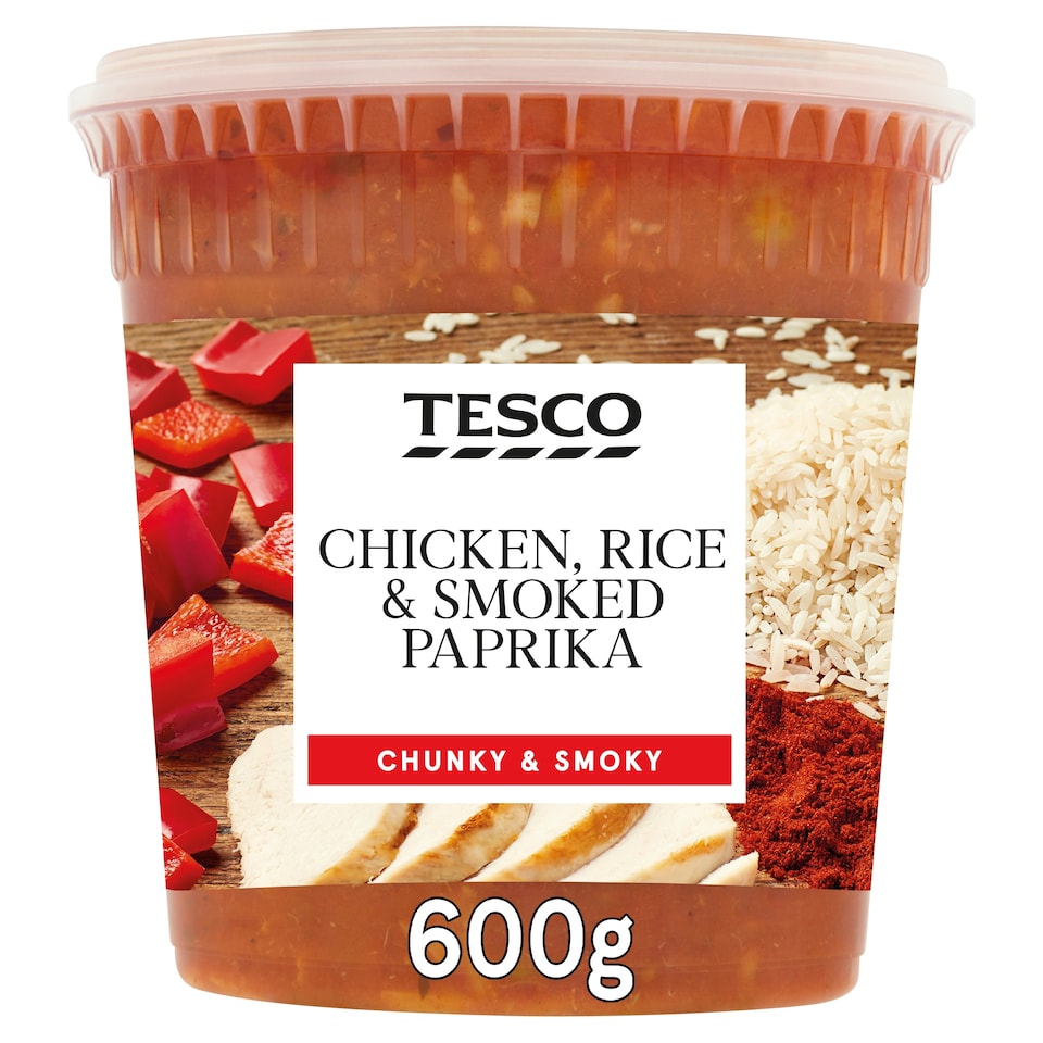 Tesco Chicken Rice, Paprika & Rice Soup 600G