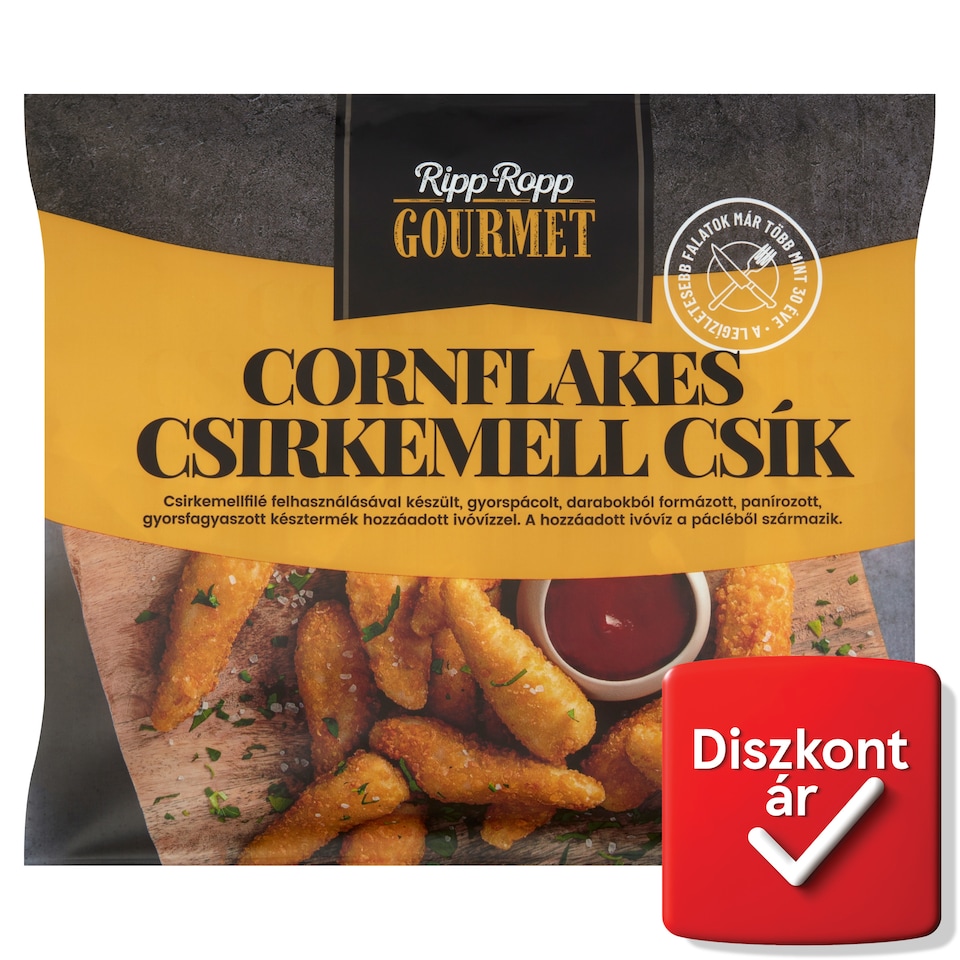 Ripp-Ropp Gourmet gyorsfagyaszott cornflakes csirkemell csík 500 g