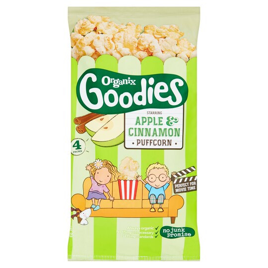Organix Goodies Sweet Cinnamon Puffcorn 4x15g Tesco Groceries