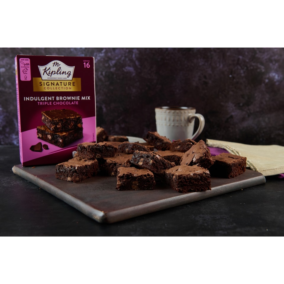 image 1 of Mr Kipling Signature Baking Triple Chocolate Brownie Cake Mix 379g