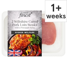 Tesco Finest Wiltshire Cured Pork Loin Steak with Caramelised Pineapple Salsa 400g
