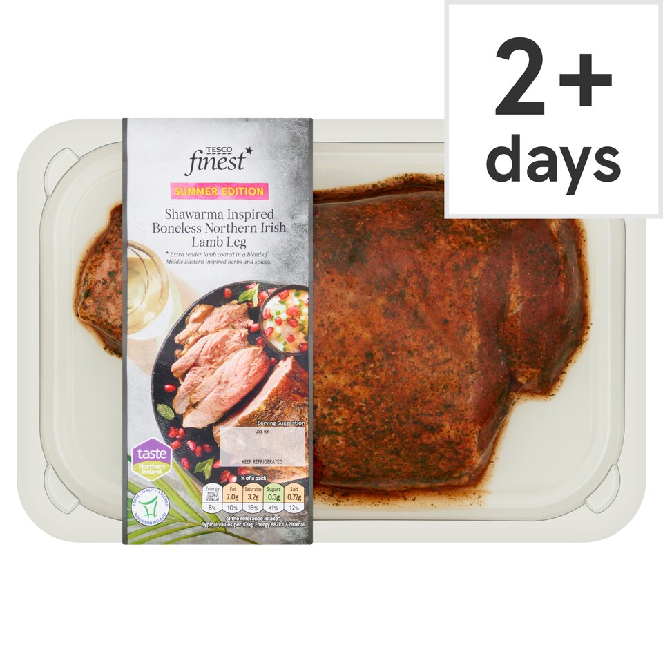 Tesco Finest Shawarma Inspired Boneless Northern Irish Lamb Leg 500g