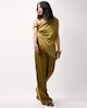 image 1 of F&F Textured Wide Leg Trousers in Khaki