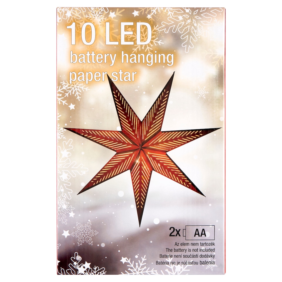 obrázok 1 z Snow Meister SM2681 10 LED teplá biela závesná papierová hviezda